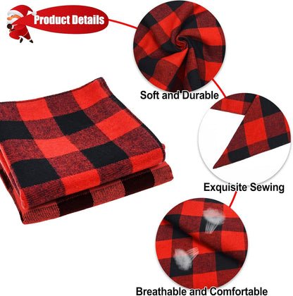 2 Pack Dog Christmas Bandanas, Classic Buffalo Red Plaid Pet Bandana Scarf Triangle Bibs Kerchief Pet Costume Outfit Accessories for Small Medium Large and Extra Large Dogs Cats Pets (Small)